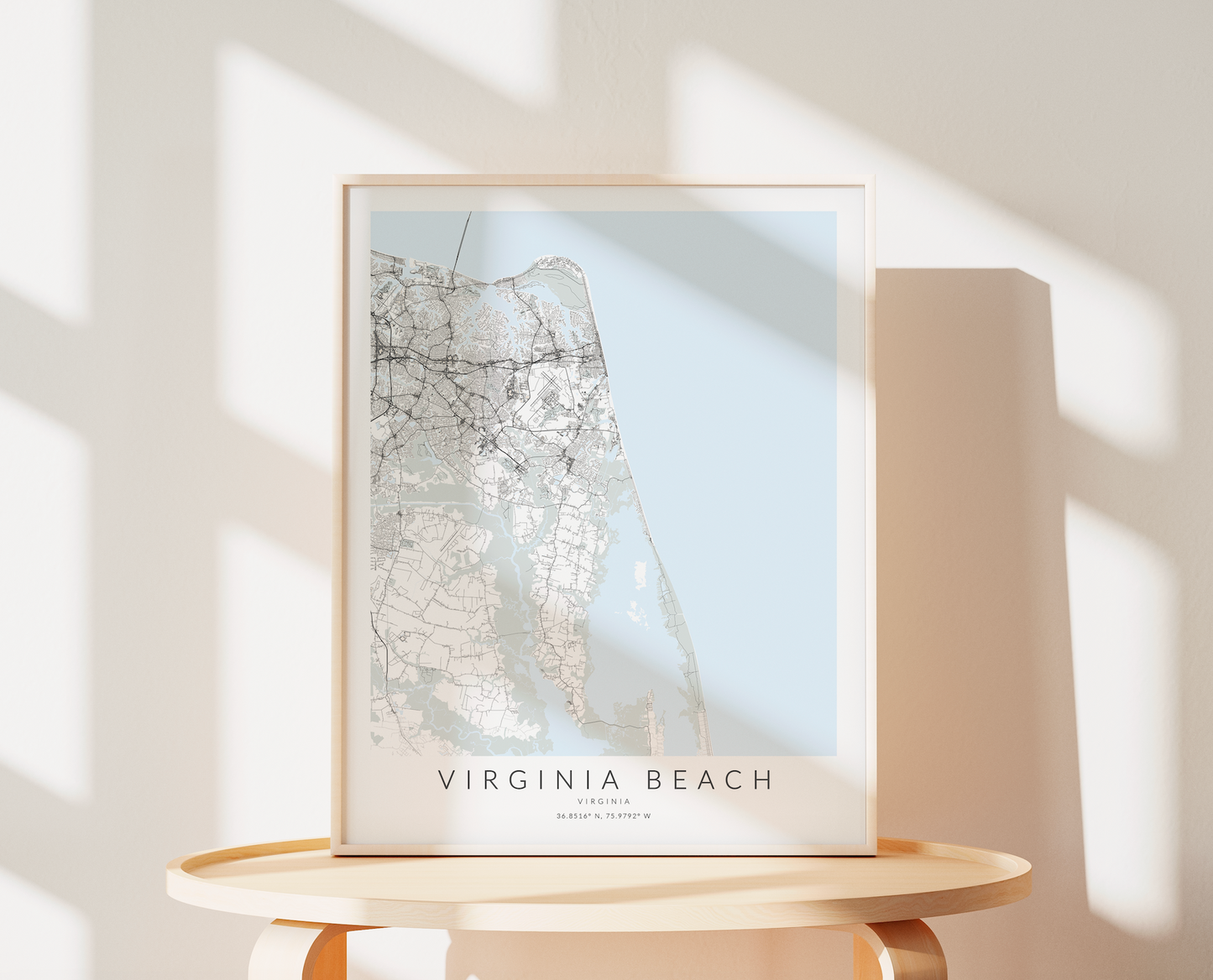 Virginia Beach Map Print