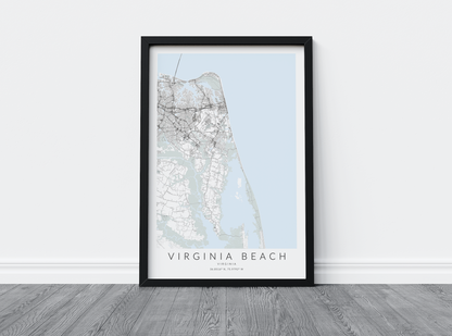Virginia Beach Map Print