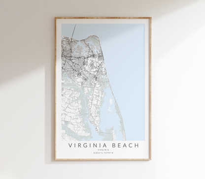 Virginia Beach Map Print