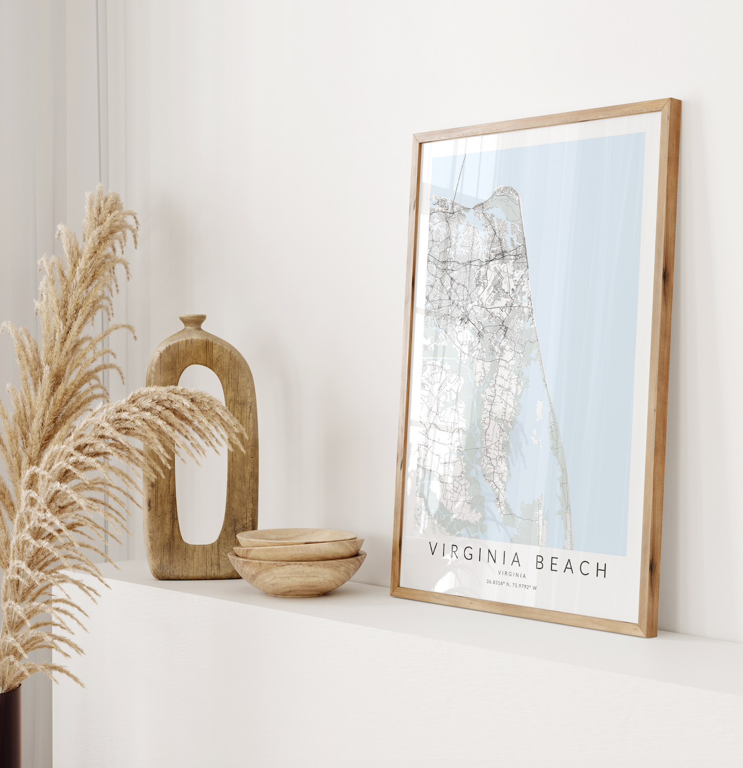 Virginia Beach Map Print