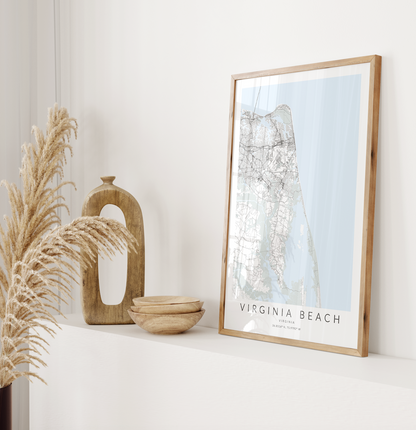 Virginia Beach Map Print