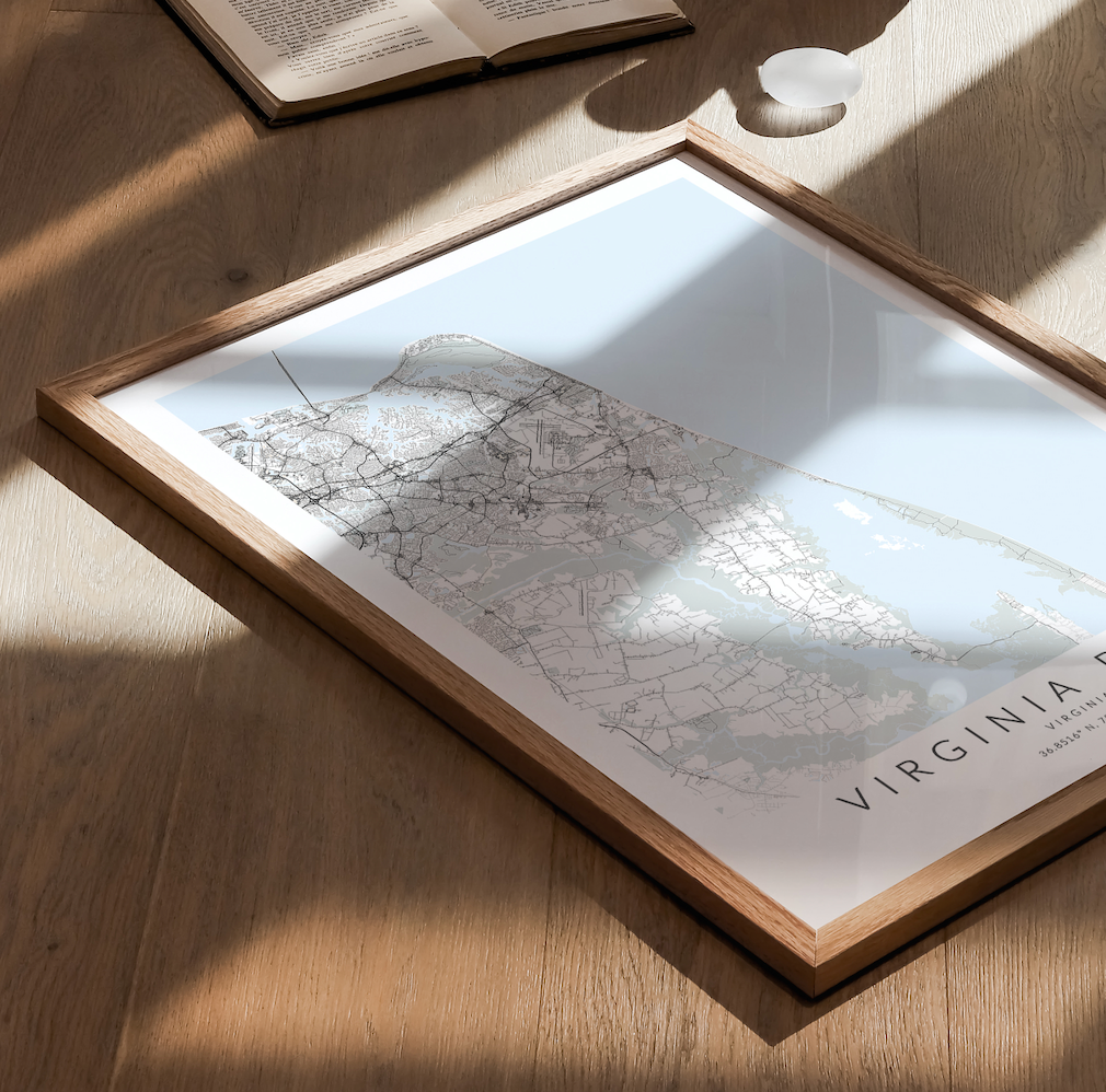Virginia Beach Map Print