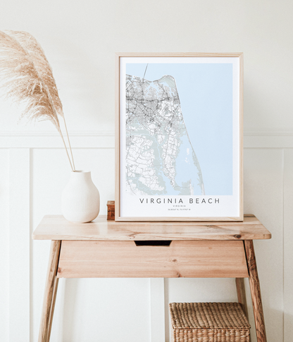 Virginia Beach Map Print