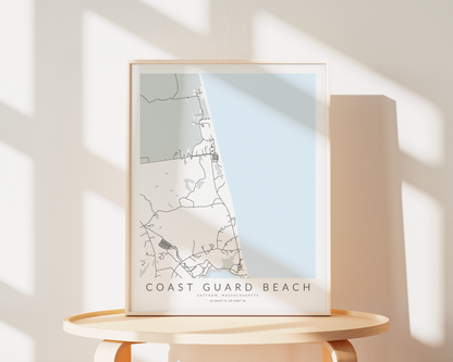 Coast Guard Beach Map Print