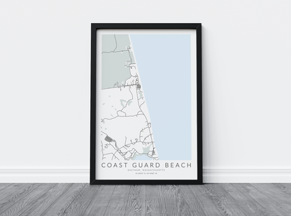 Coast Guard Beach Map Print