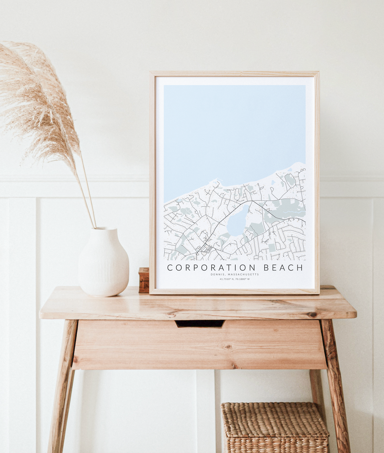 Corporation Beach Map Print