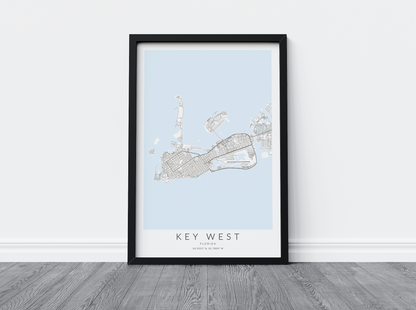 Key West Map Print