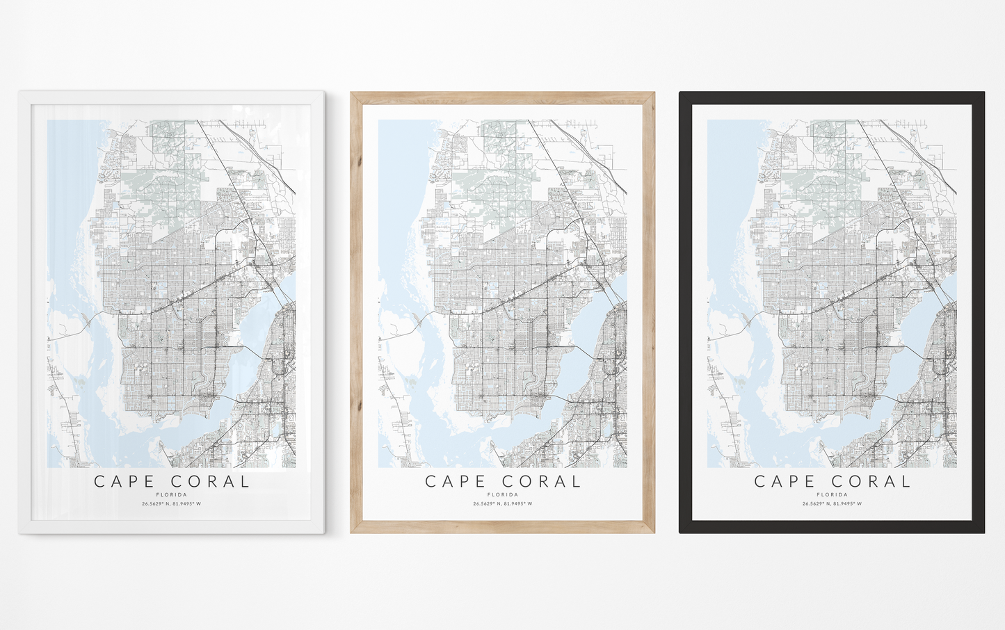 Cape Coral Map Print