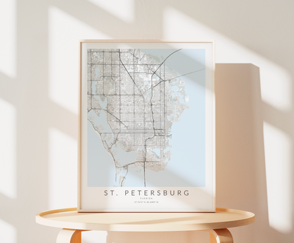 St. Petersburg Map Print