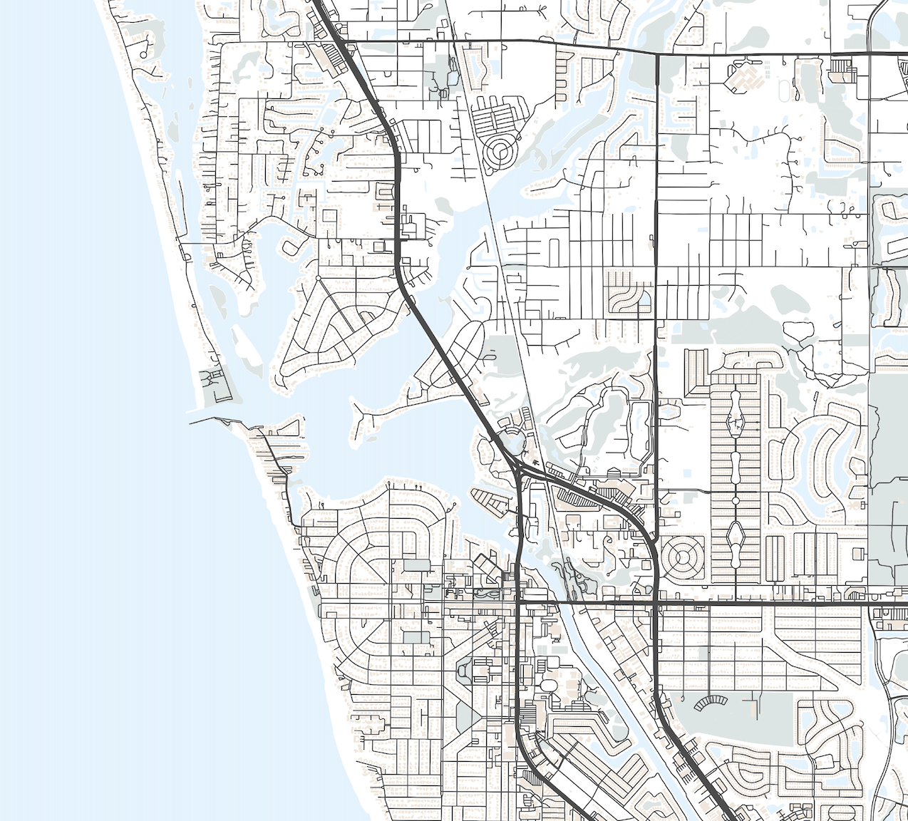 Venice Florida Map Print VirtualMap