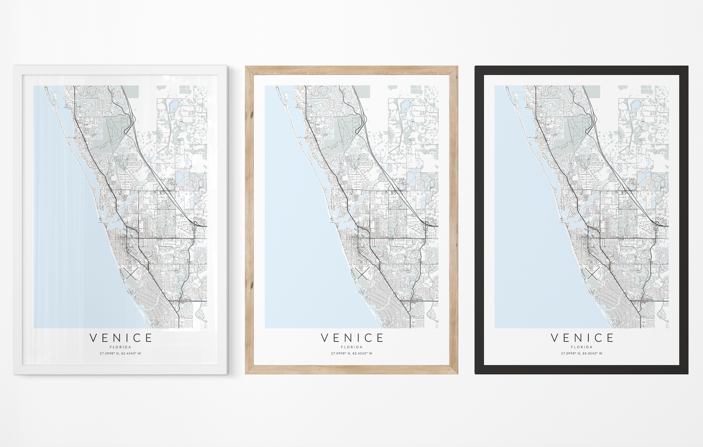 Venice Florida Map Print