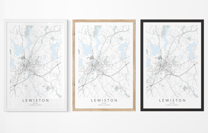 Lewiston Map Print