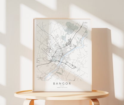 Bangor Map Print