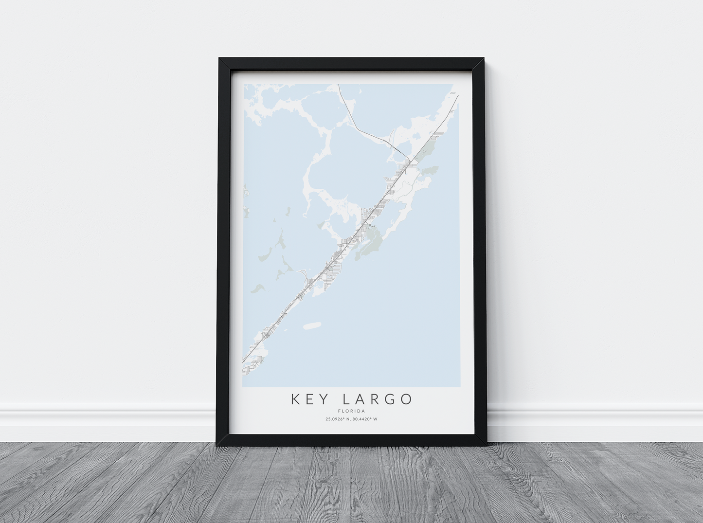 Key Largo Map Print