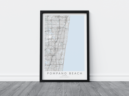 Pompano Beach Map Print