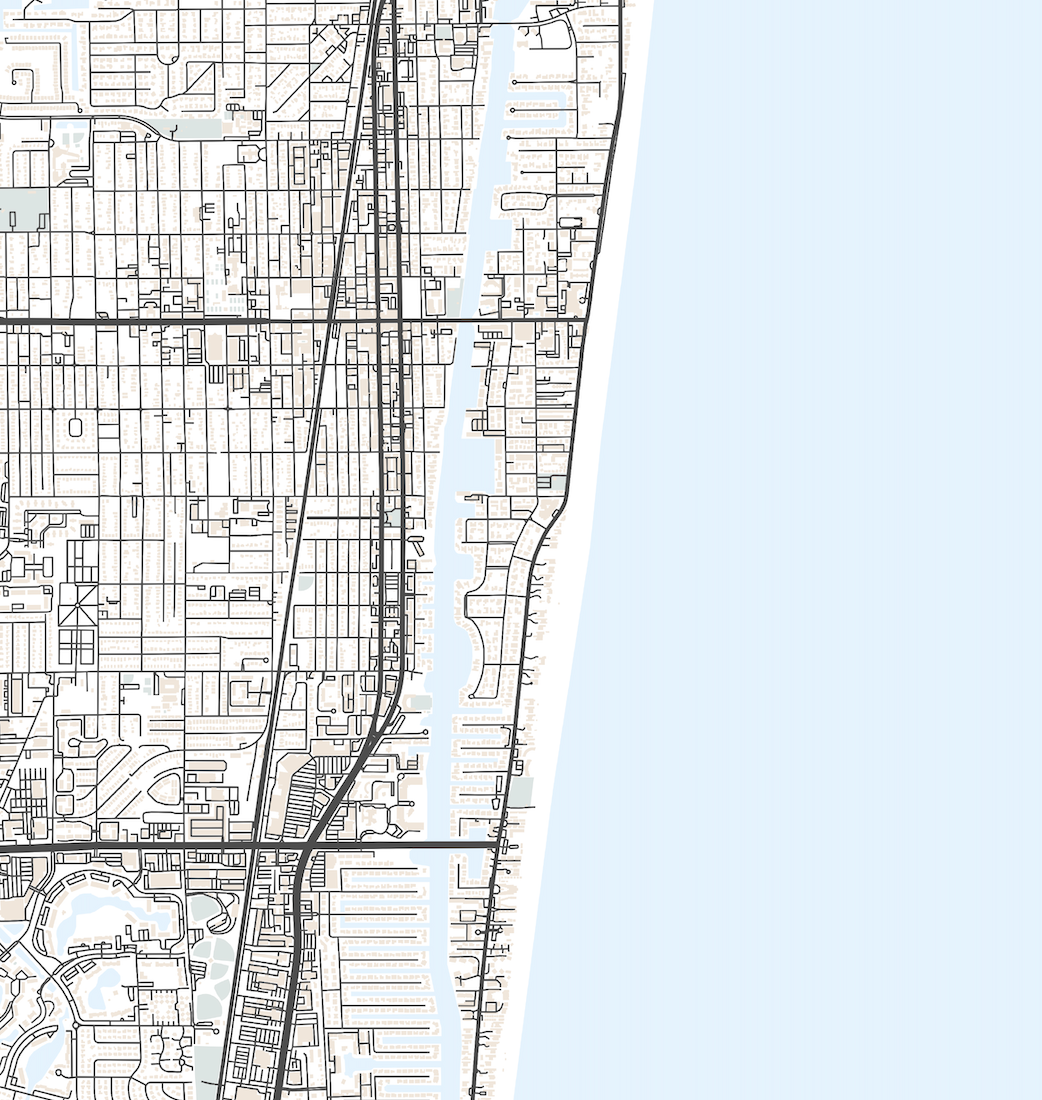 Delray Beach Map Print