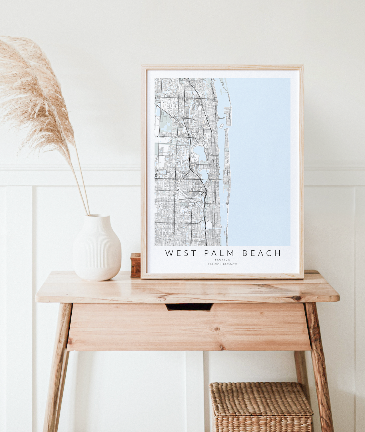 West Palm Beach Map Print