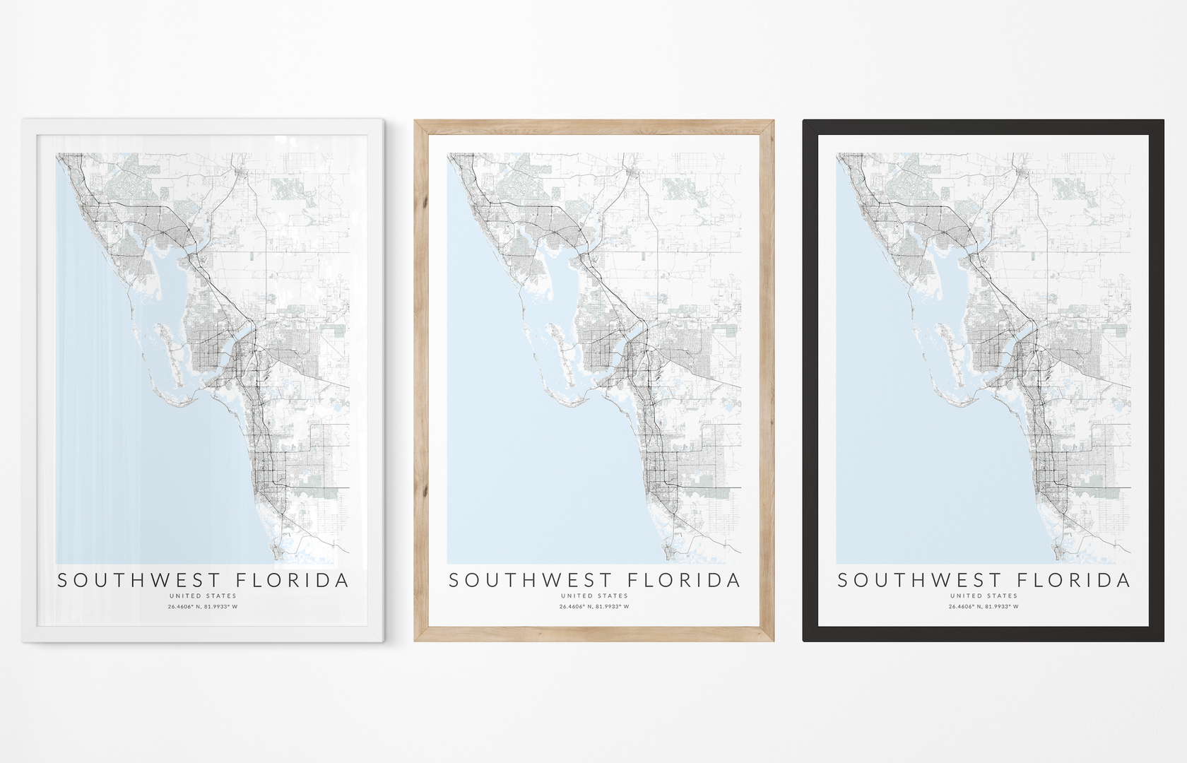 Southwest Florida Map Print VirtualMap