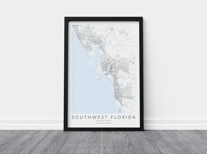 Southwest Florida Map Print