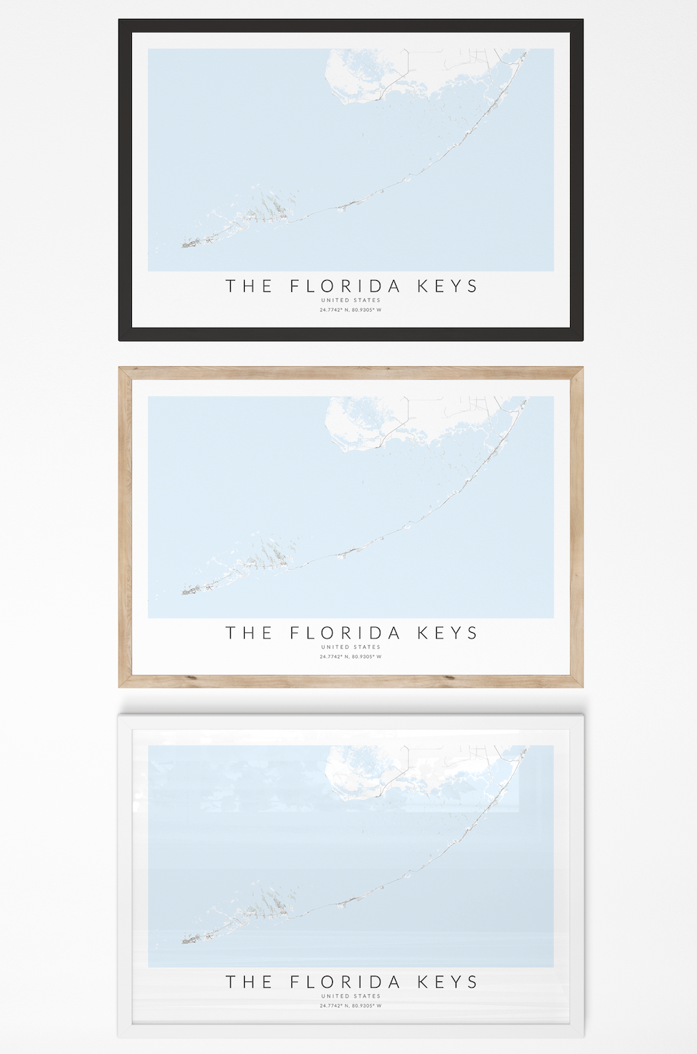 Florida Keys Map Print VirtualMap