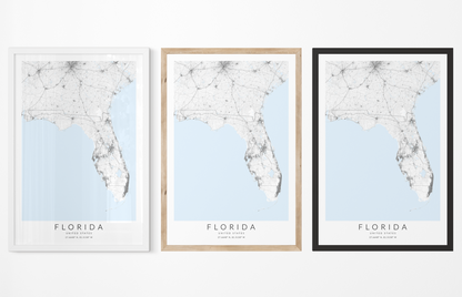 Florida State Map Print