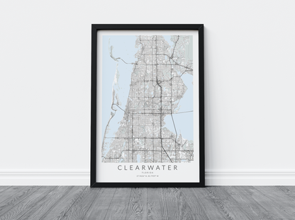 Clearwater Map Print
