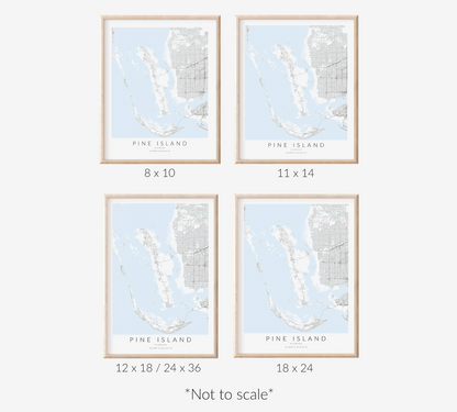 Pine Island Map Print
