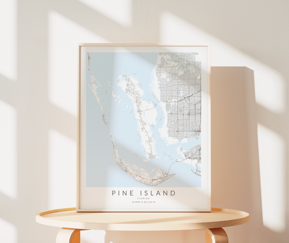Pine Island Map Print