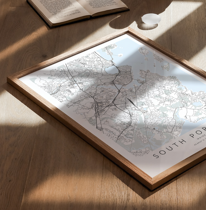 South Portland Map Print