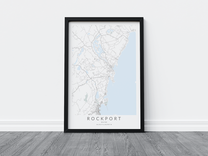 Rockport Maine Map Print