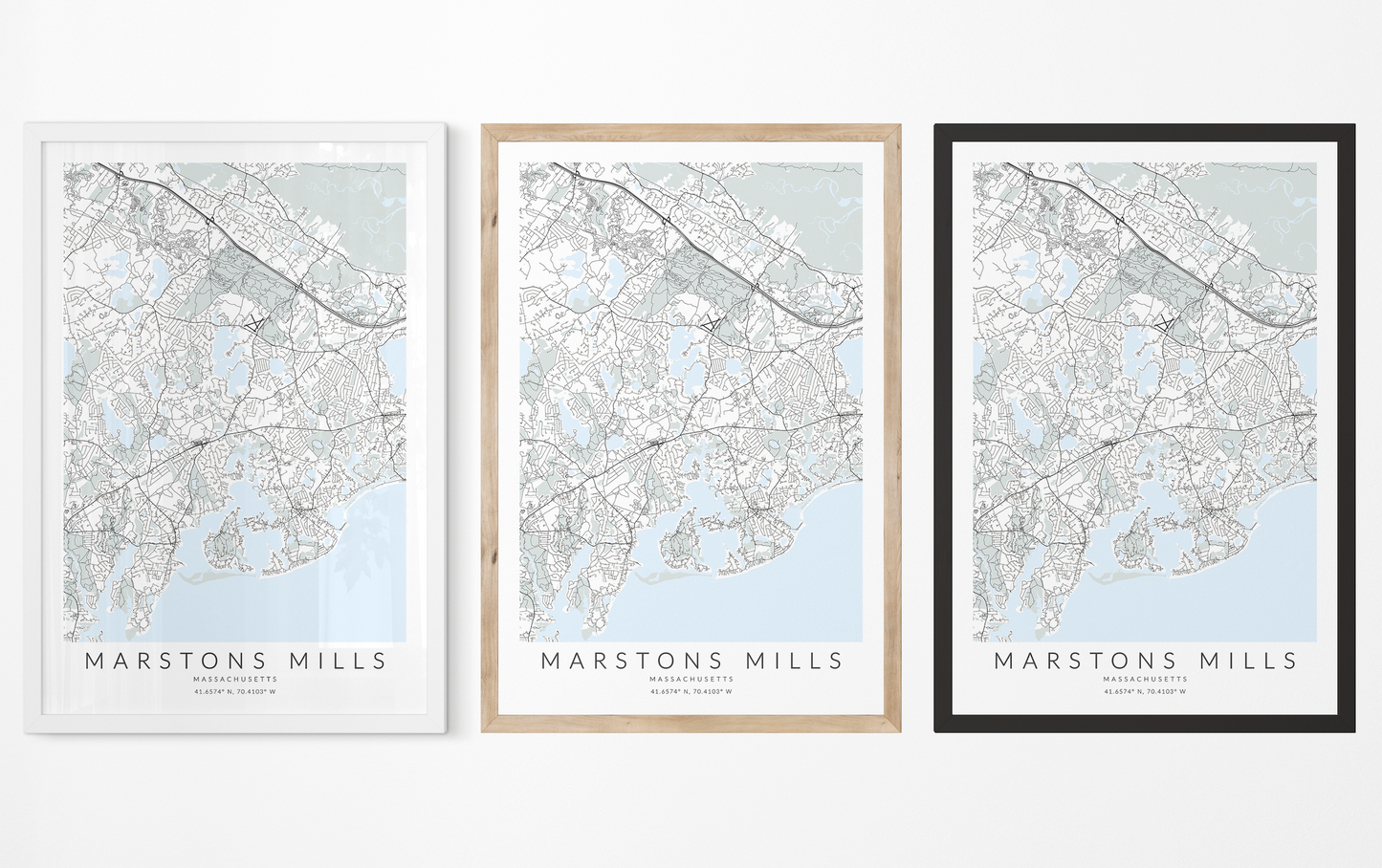 Marstons Mills Map Print