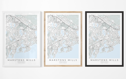 Marstons Mills Map Print