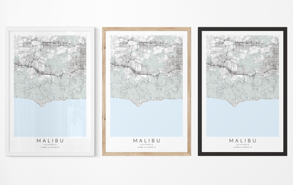 Malibu Map Print