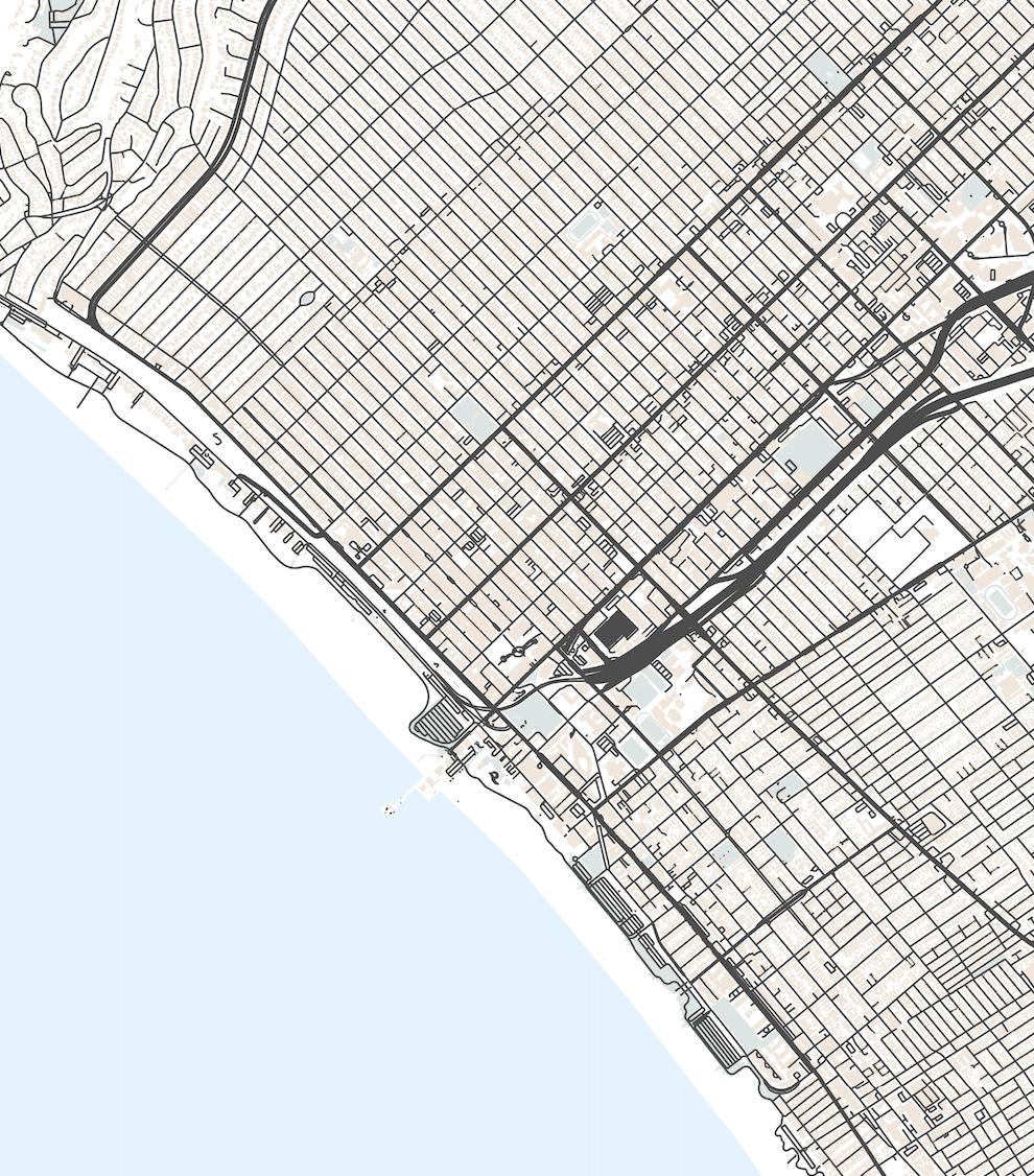 Santa Monica Map Print VirtualMap