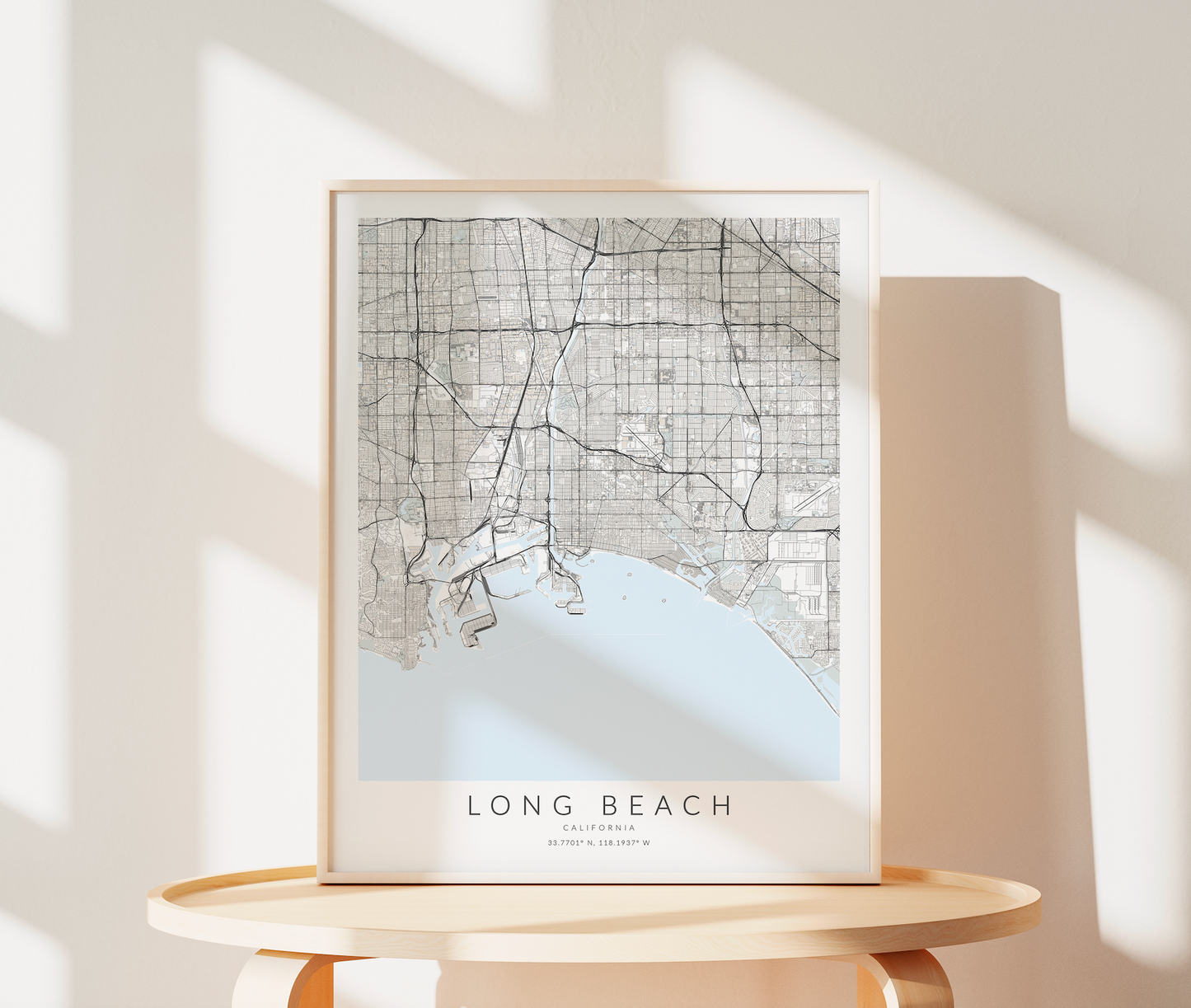 Long Beach Map Print