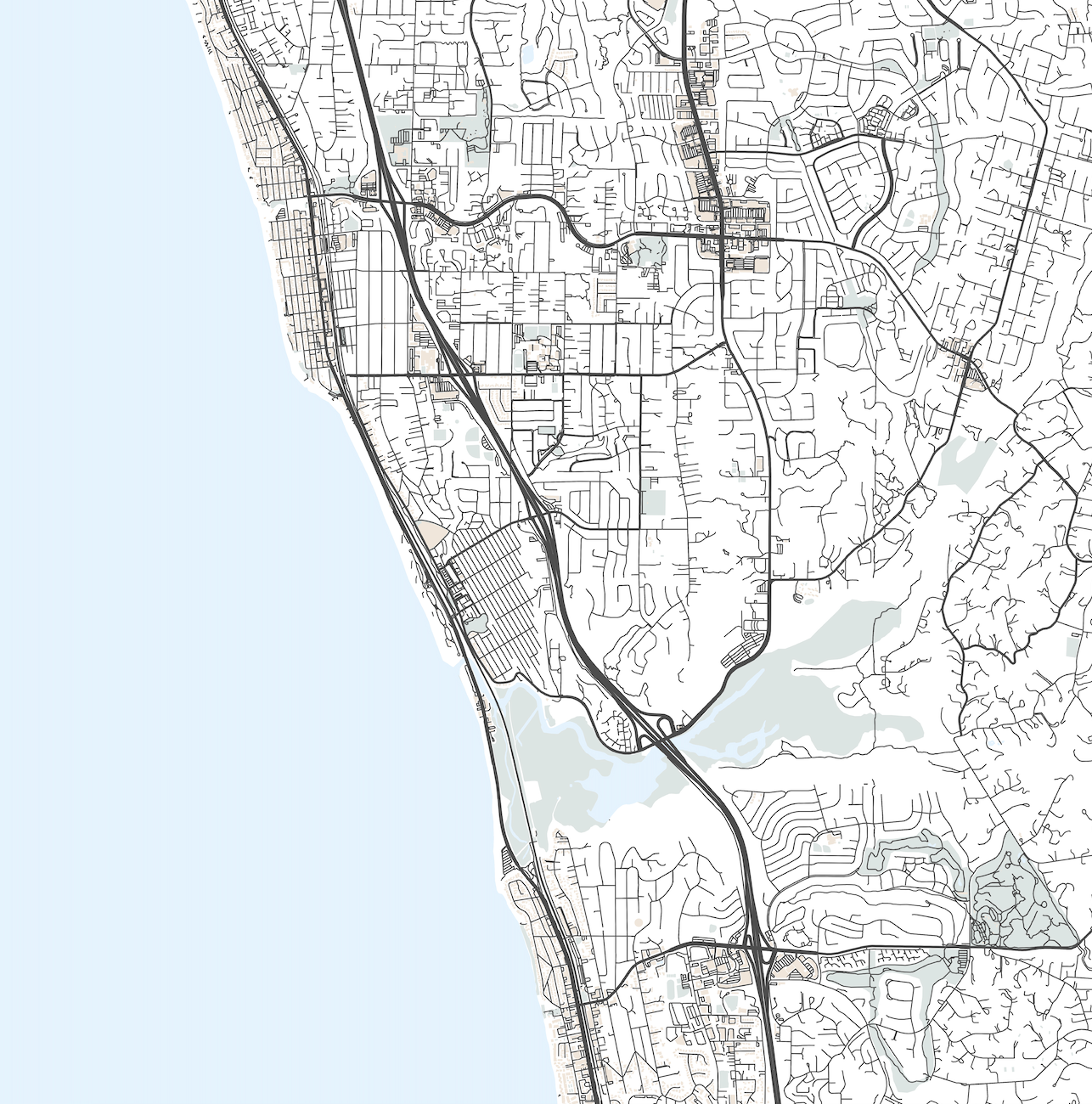 Encinitas Map Print – VirtualMap