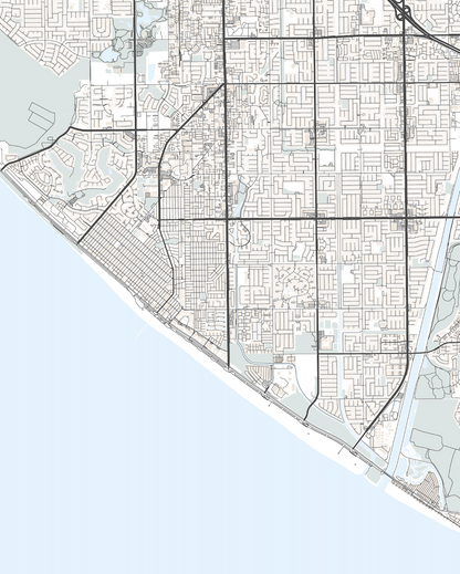 Huntington Beach Map Print