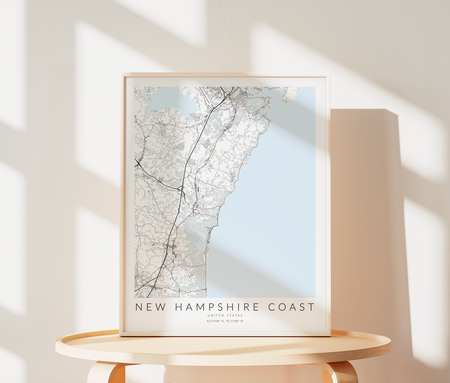 New Hampshire Coast Map Print