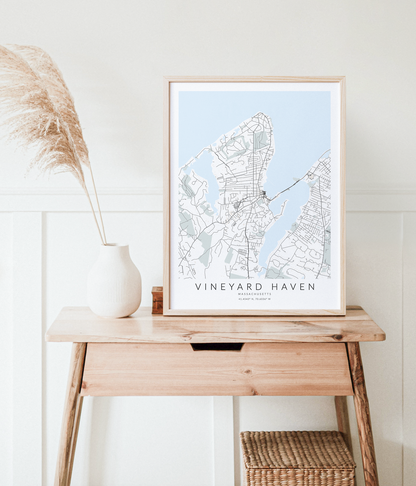 Vineyard Haven Map Print