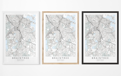 Braintree Map Print