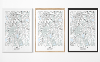 Sharon Map Print