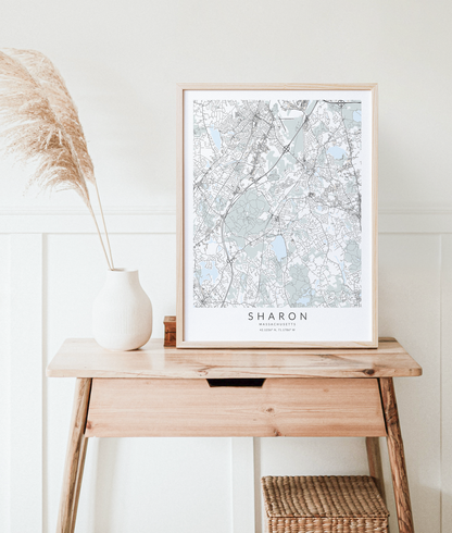 Sharon Map Print