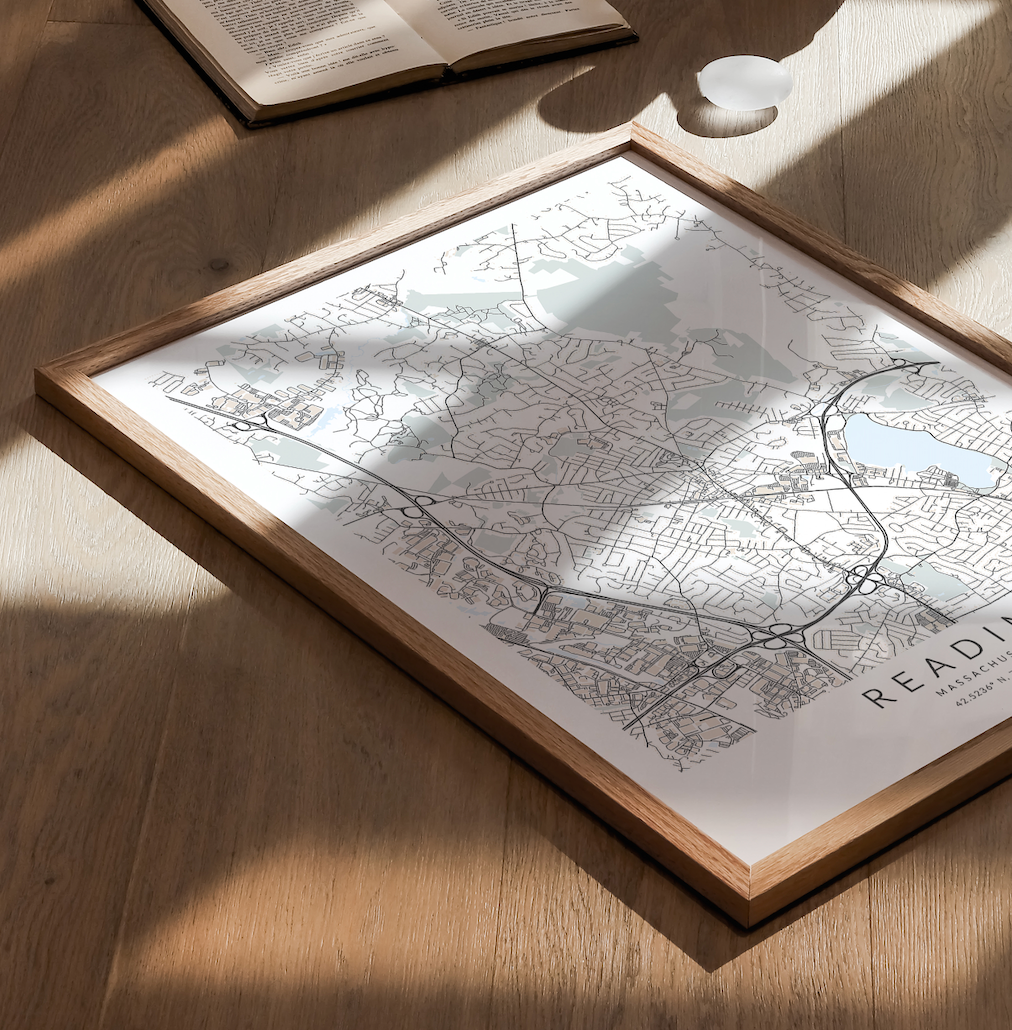 Reading Map Print