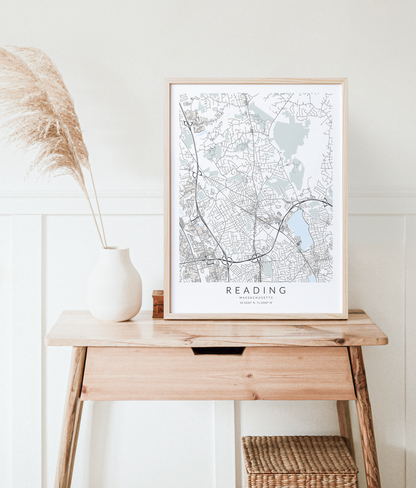 Reading Map Print