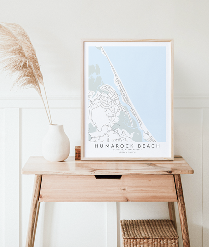 Humarock Beach Map Print
