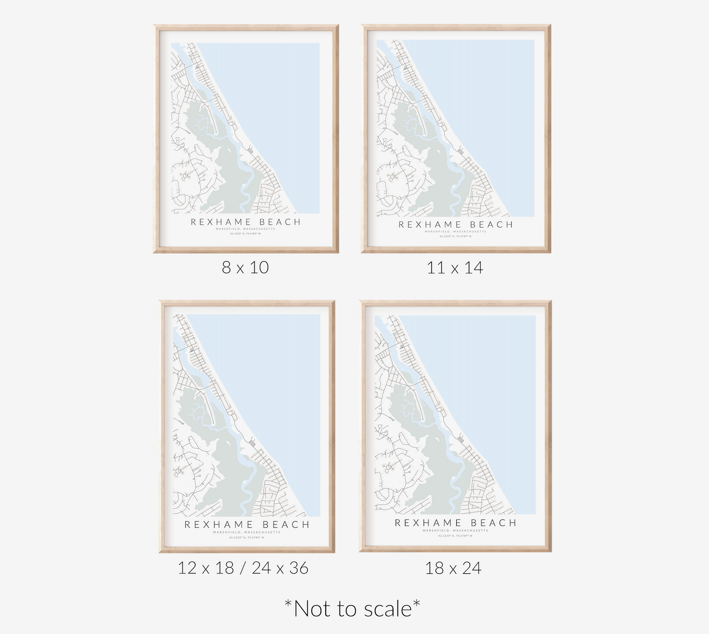 Rexhame Beach Map Print