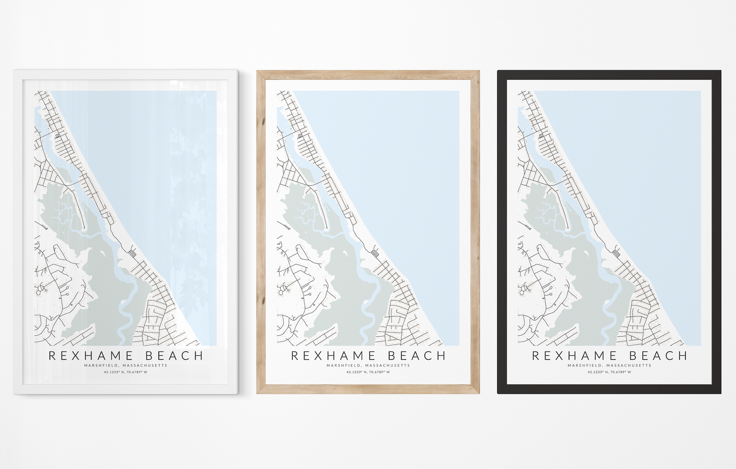 Rexhame Beach Map Print