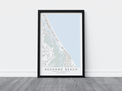 Rexhame Beach Map Print