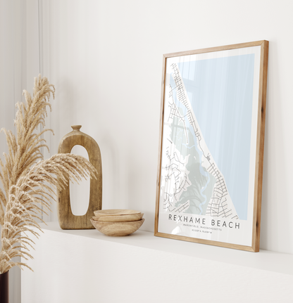 Rexhame Beach Map Print