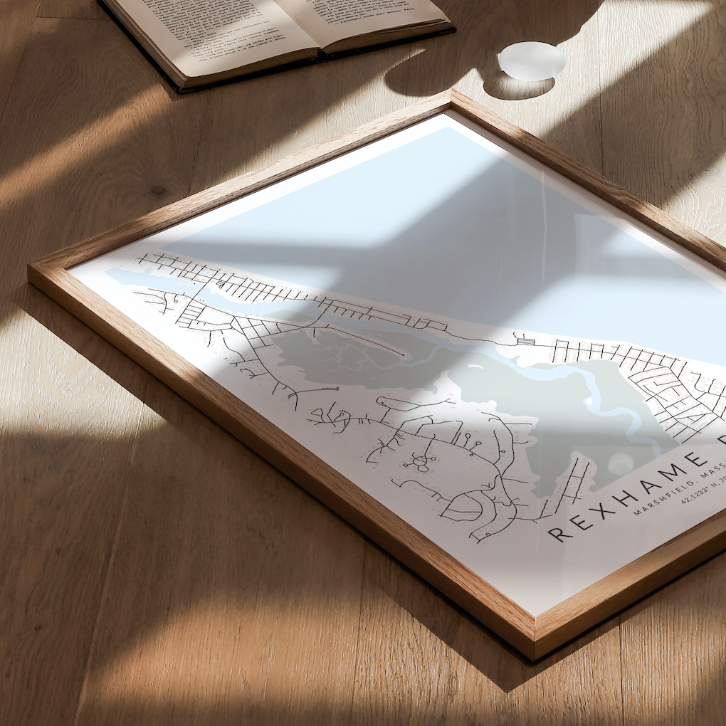 Rexhame Beach Map Print